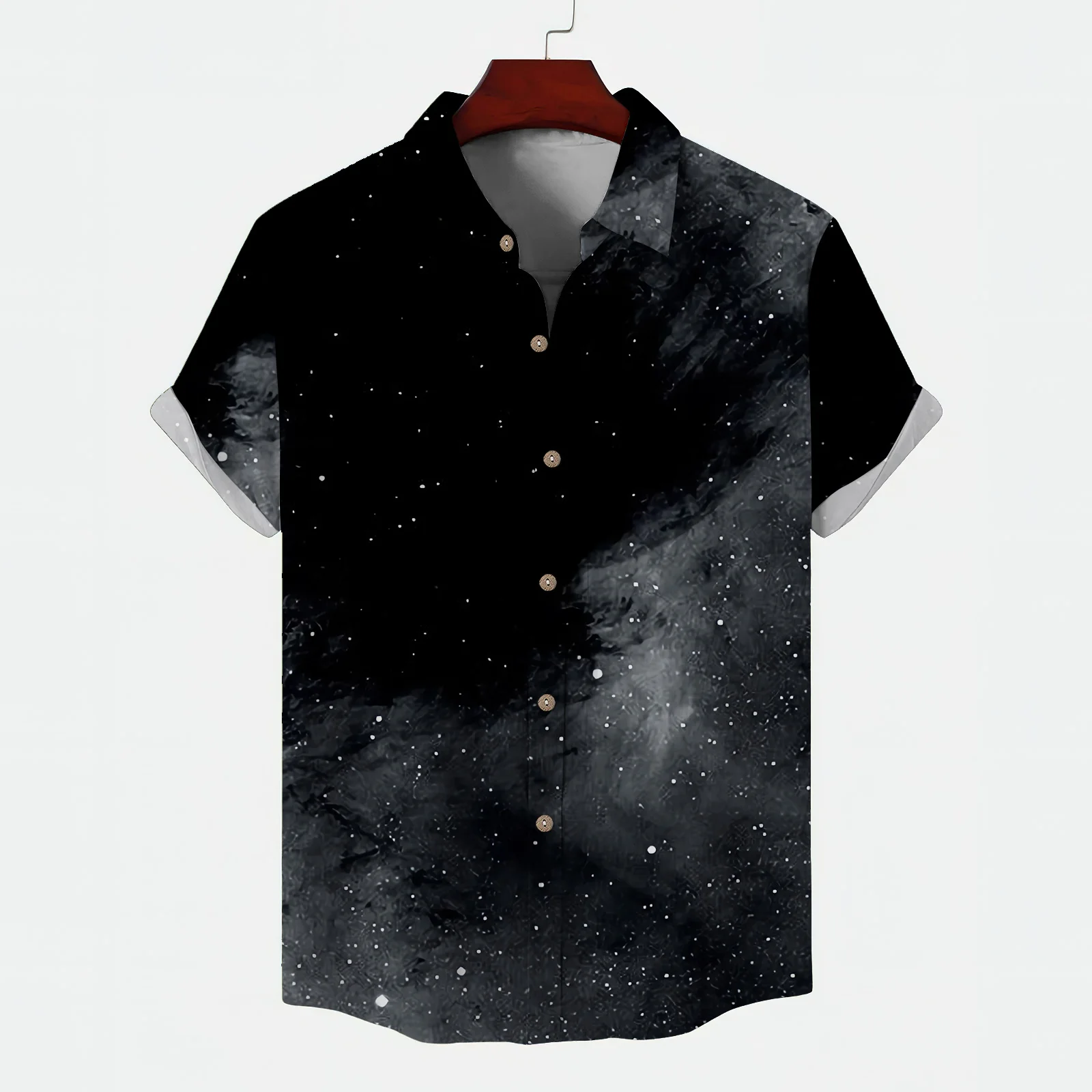 Fashion Man 2024 Short Sleeve Shirt Man Color Smudge Mens Summer Shirt Rendering Official-website Comfortable and Lightweight