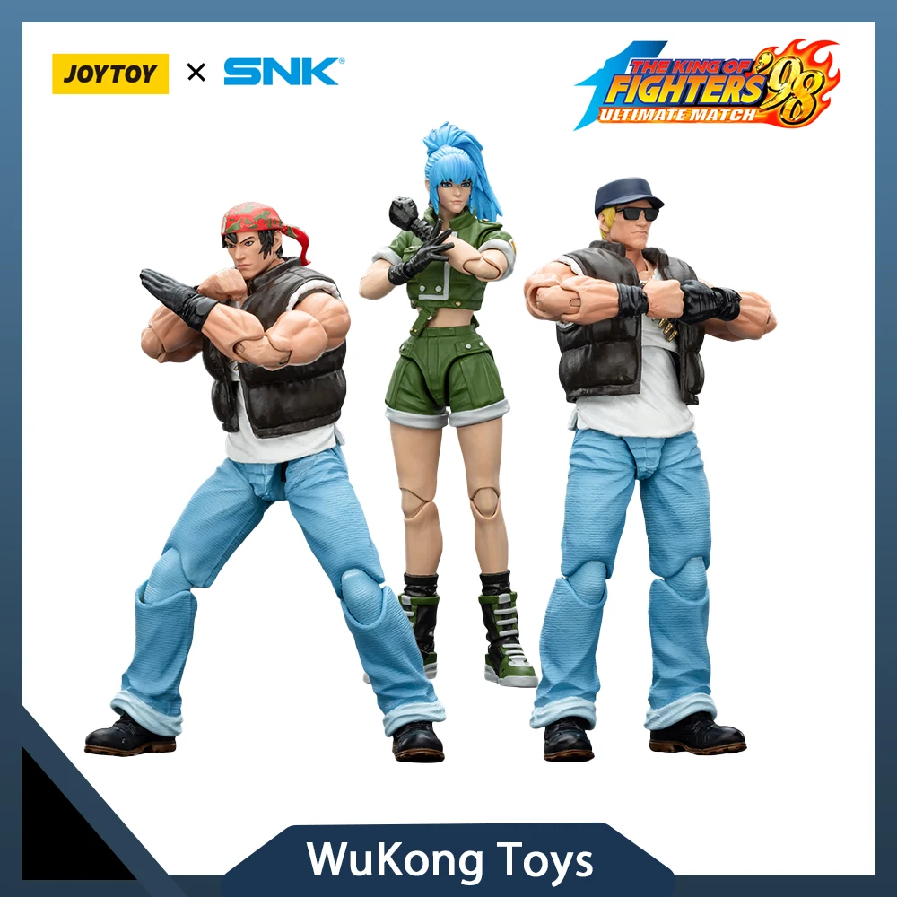 

JOYTOY SNK 1/18 Action Figures KOF'98UM Ikari Warriors Team Leona Heidern Ralf Jones Clark Still Anime Figures Collectible Model