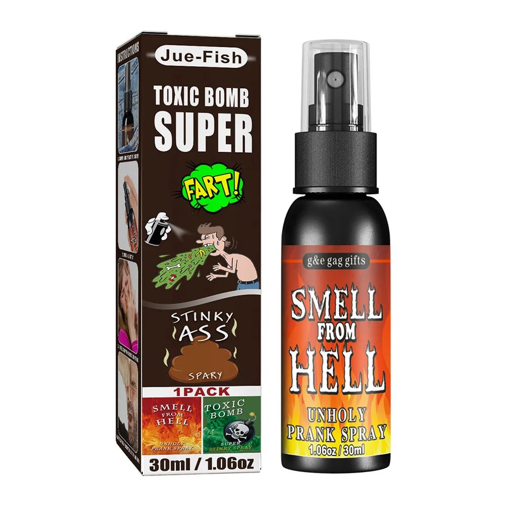 30ml Scheet Spray Prank Joke Plastic Vloeibare Scheet Gag Feestartikelen Spray Kan Stinken voor Volwassenen Kinderen Niet giftig Halloween Grappig Speelgoed