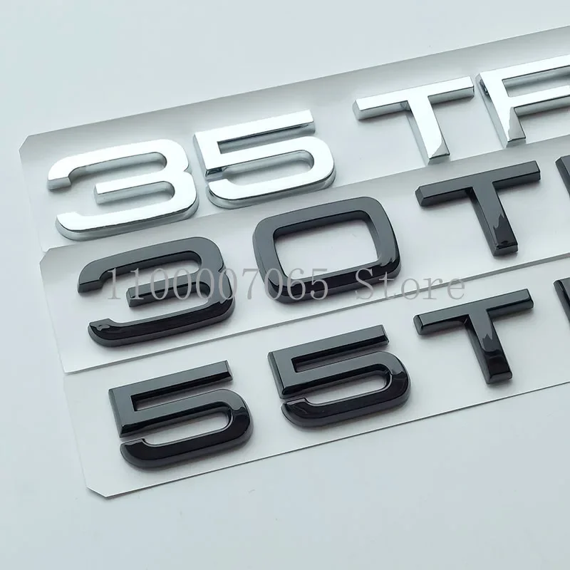 ABS Letters Numbers Emblem for 30TFSI 35TFSI 40TFSI 45TFSI 50TFSI 55TFSI 60TFSI Car Trunk Nameplate Logo Sticker 21mm 23mm