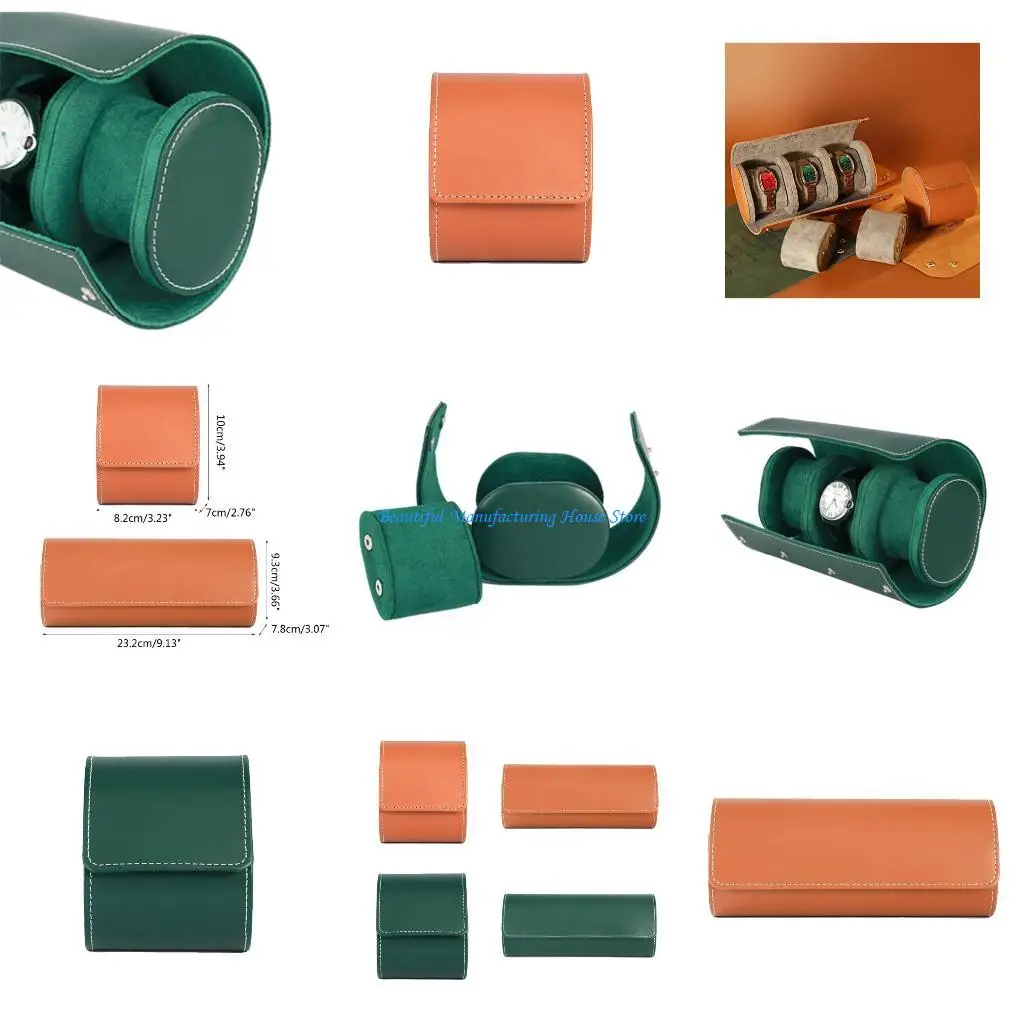 

E56A Portable Vintage Watch Box Watch Travel for Case Watch Holder for Men Women Gift