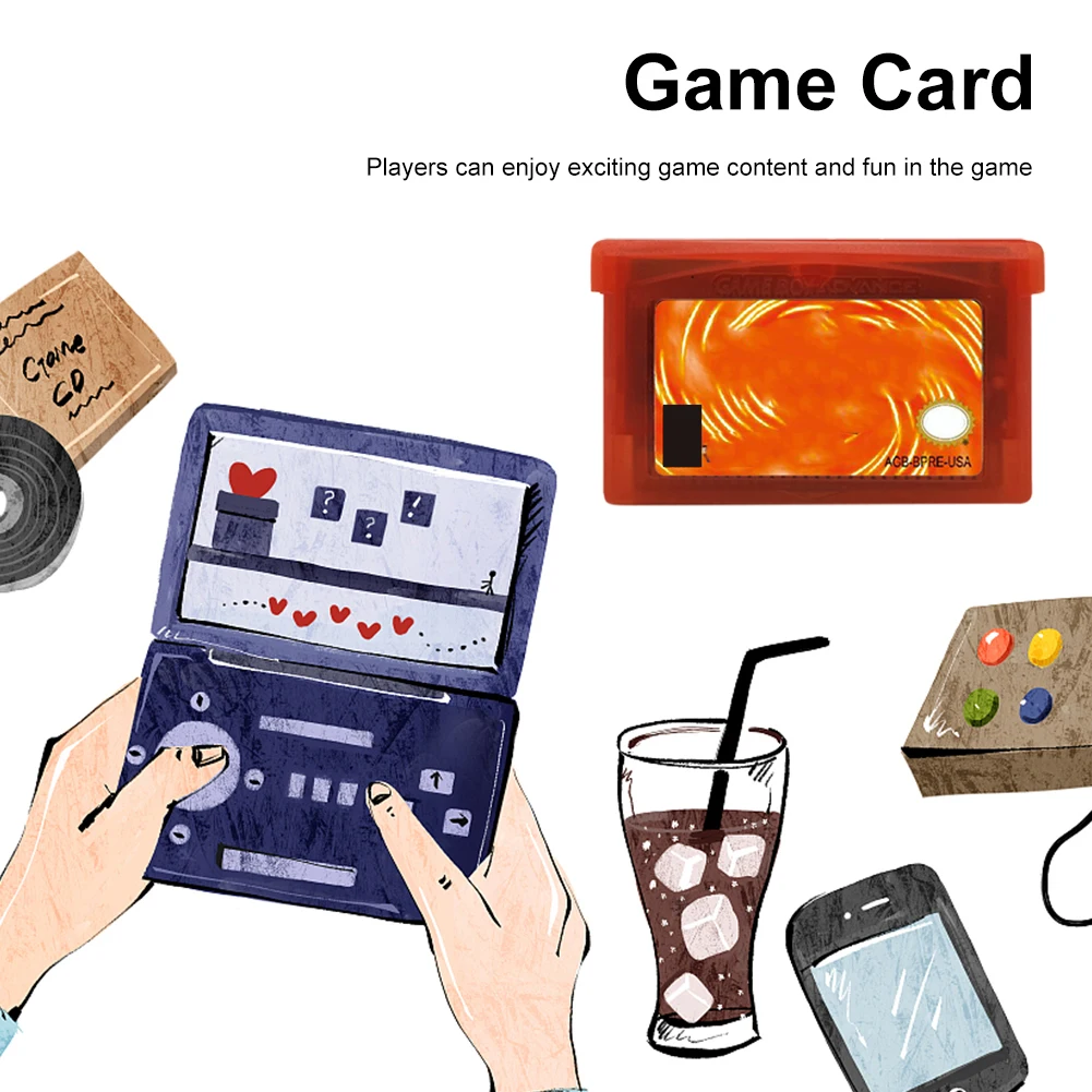 NDSL GB GBC GBM GBA SP Video Cartridge Console Game Card Series Game Card Game Series Cartridge Card Pokemon LeafGreen Game Card