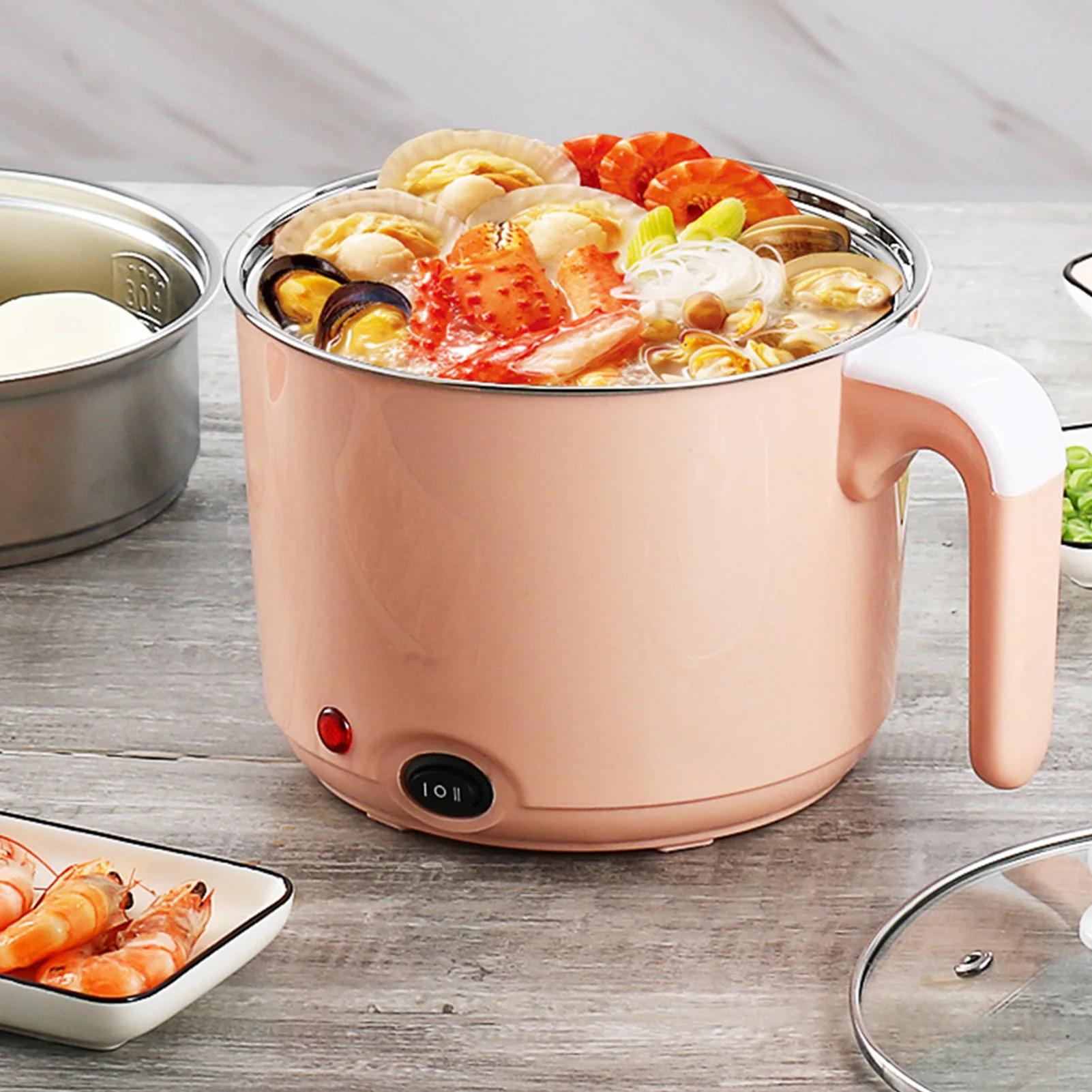 

Mini Electric Cooker Non-stick Cooking 1-2 People Single Hot Pot Multifunction Electric Cooker for Home Rapid Noodles Cooker