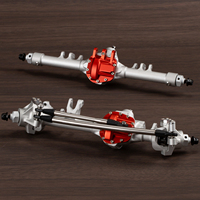 Machined Aluminum One Piece Construction Offset Straight Axle Set for 1/10 RC Crawler Axial SCX10 II VS4-10 Rock Trucks Parts