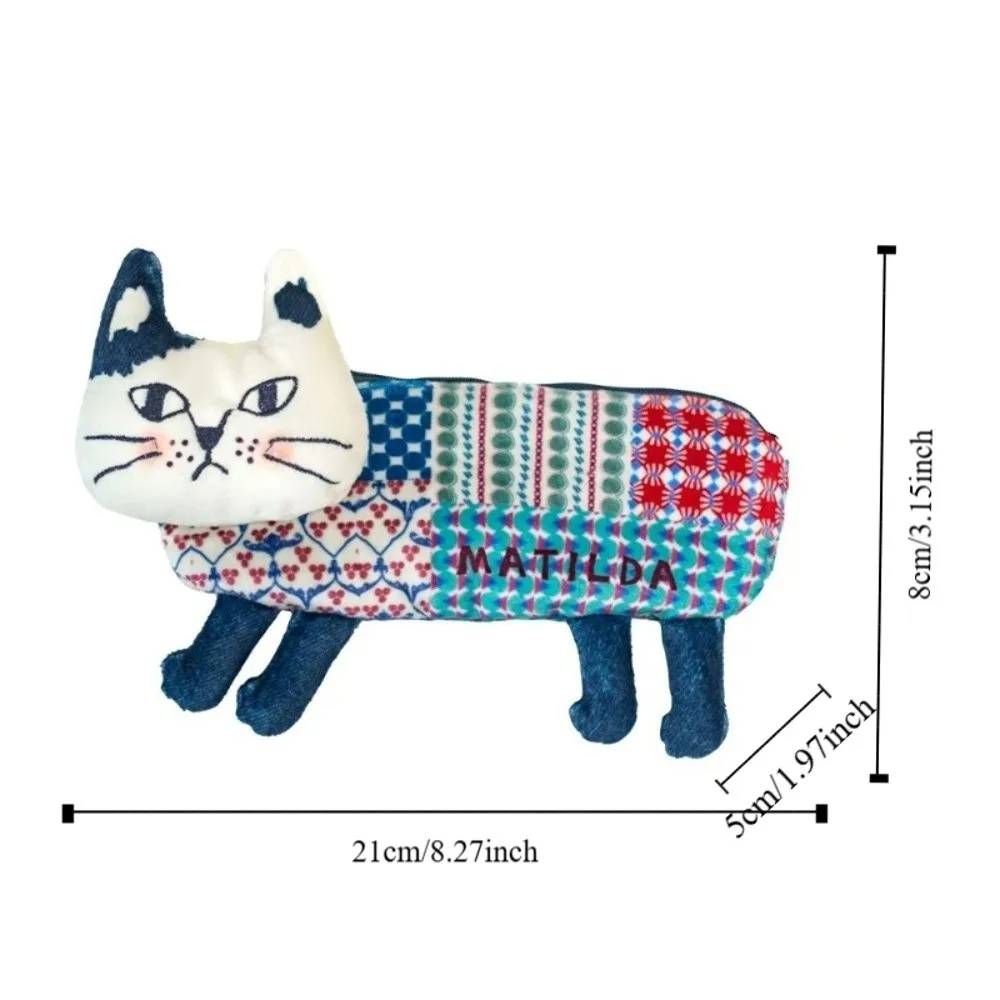 Afbeelding 7: Grote capaciteit Cat Climbing etui, draagbare make-uptas, kattenopbergtas, grappige multifunctionele studententas voor briefpapier