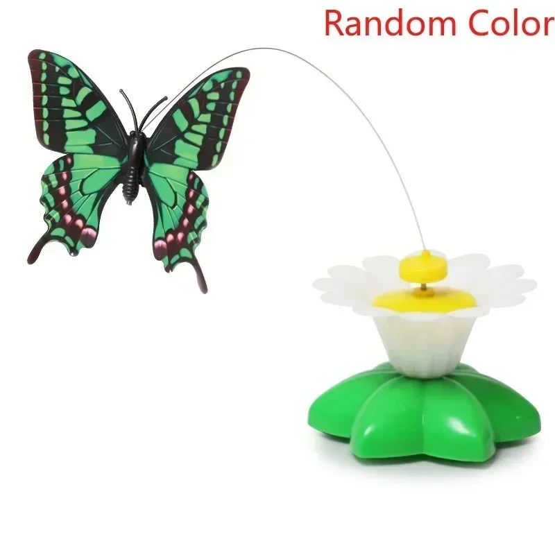 Rotating Electric Flying Butterfly Colorful Interactive Cat Dog Automatic Humming Bird Intelligence Training Rotating Funny Toys