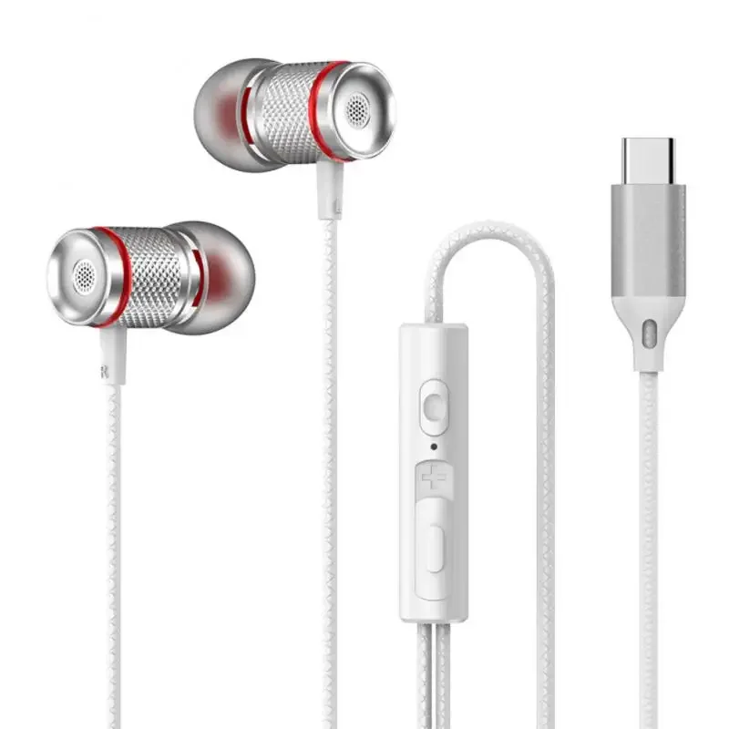 

3.5mm In-ear Wired Earphone HiFi Headphones With Subwoofer Earbuds Earphones USB C Music Sports Gaming Headset With Mic