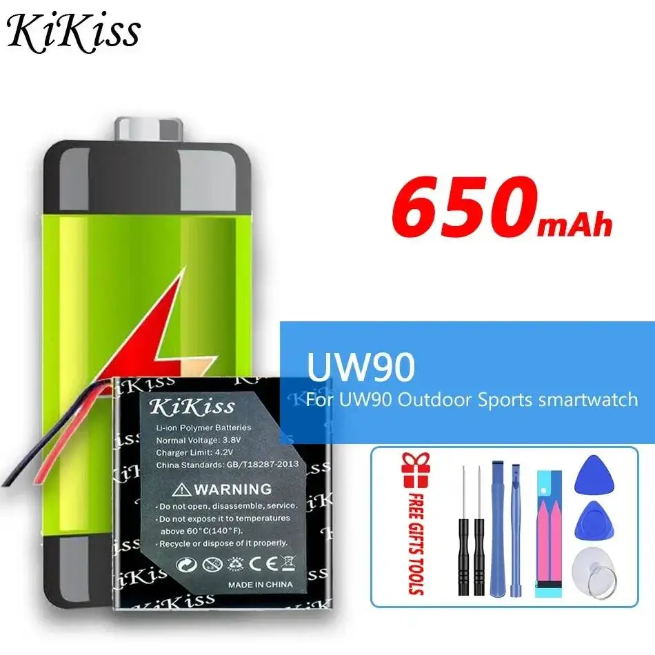 

For Pavun UW90 Outdoor Sports Smartwatch 650mAh Good Low-Temperature Performance Outdoor Sports Smart Watch Battery