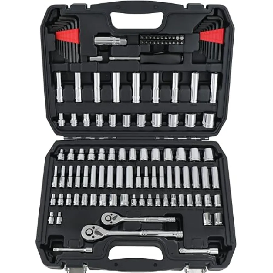 

Mechanic's Tool Socket Set With Case, 123-Piece
