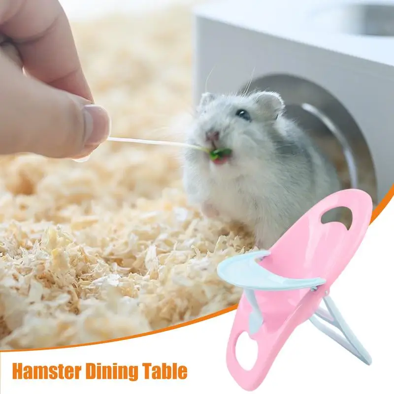 Hamster Dining Chair Small Animal Dining Chair With Tray Hedgehog Dining Table Resting Chair For Guinea Pig Hamster Dining Table