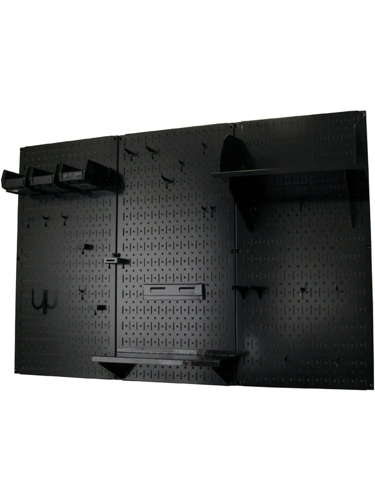 ZZW Stecktafel-Organizer, 1,2 m, Metall-Stecktafel, Standard-Werkzeugaufbewahrungsset mit schwarzem Werkzeugbrett und schwarzem Zubehör