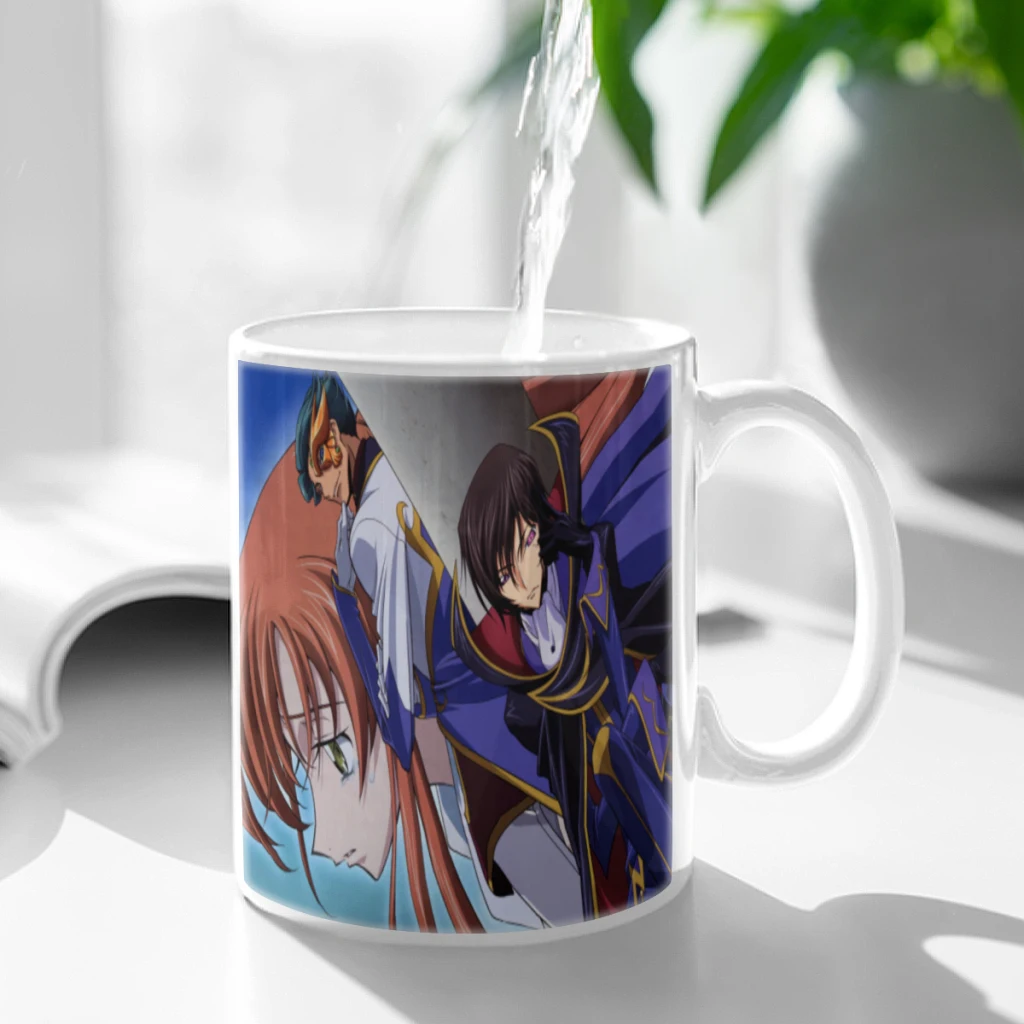 Anime Code Geass Lelouch Coffee Mug 11oz Fun Ceramic Coffee Tea Cocoa Cup Handle Tea Drink Cup