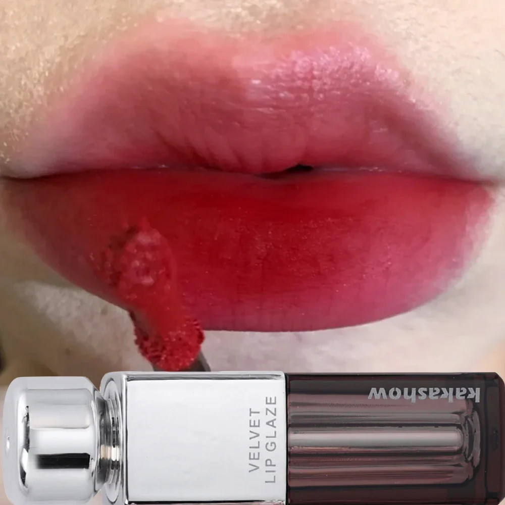 Red Matte Velvet Lip Glaze Waterproof Lasting Nude Red Brown Pink Lips Mud Liquid Lipstick Non-Stick Cup Makeup Korean Cosmetics