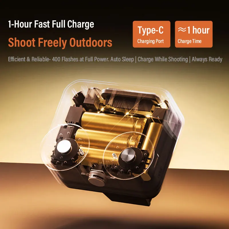 ZENIKO ZA12 Retro Dual-Dial Mini Camera Flash Universal Standard Hot Shoe Mount for Sony Canon Nikon Olympus Fuji DSLR Camera