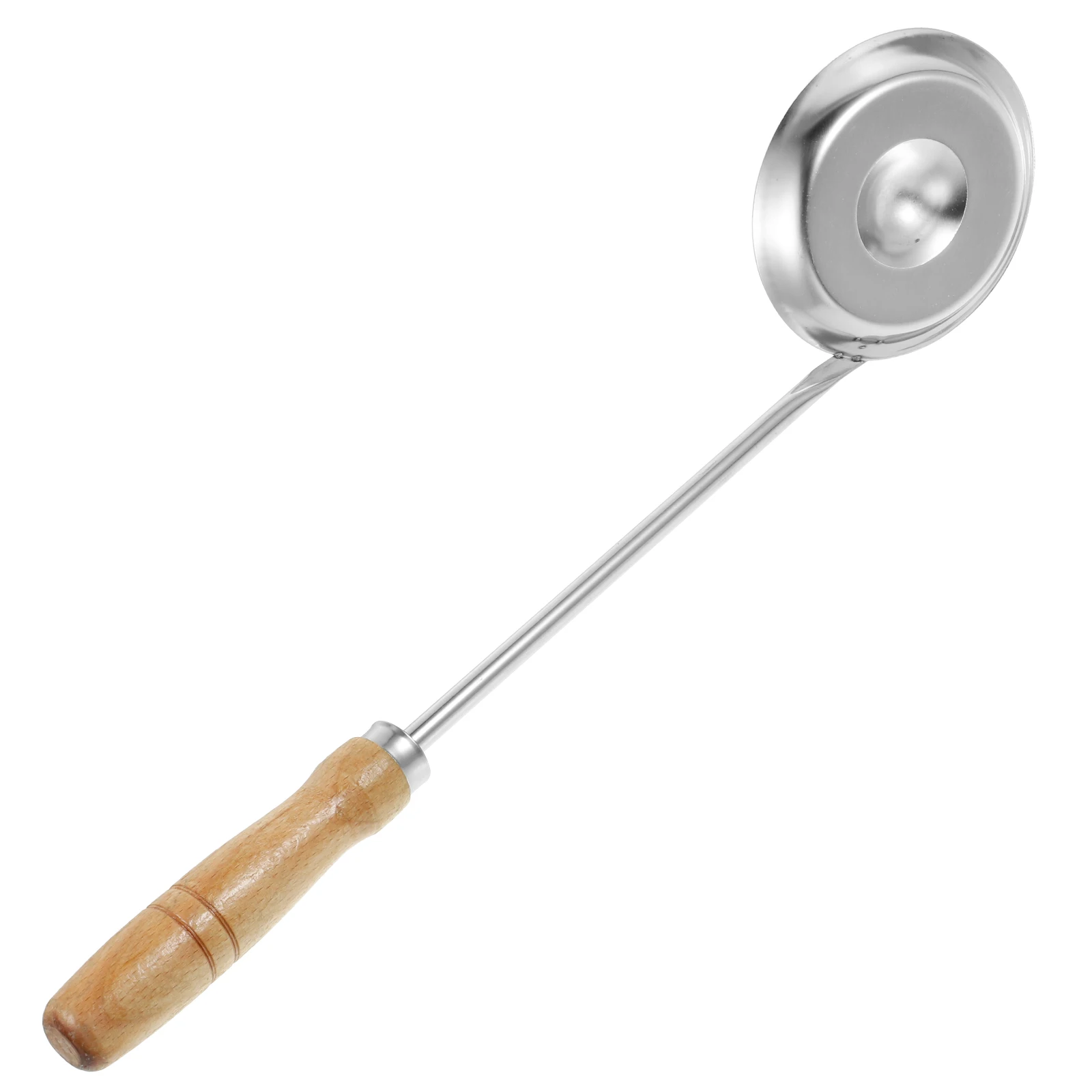 

Fried Snack Mold Long Handle Spoon Non-stick Oil Kitchen Bunuelos Maker Stainless Steel Wooden Handle Shrimp Cake Tool