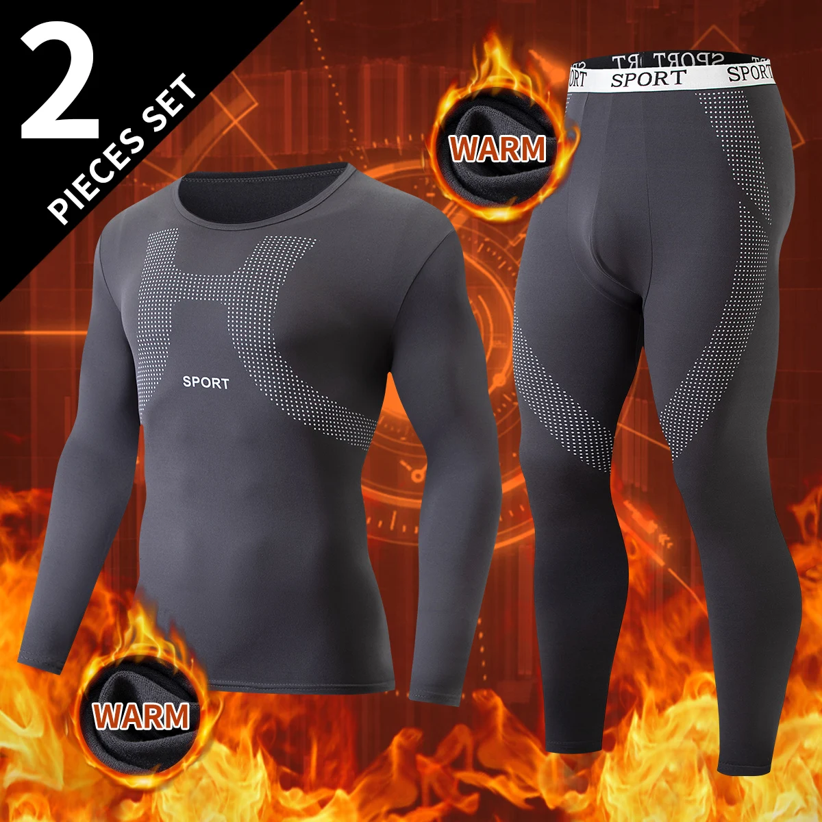 2-piece Autumn/Winter Men's Abstract Letter Printed Casual Set, Sports Fitness Running Undercover Set Comfortable Top and Pants