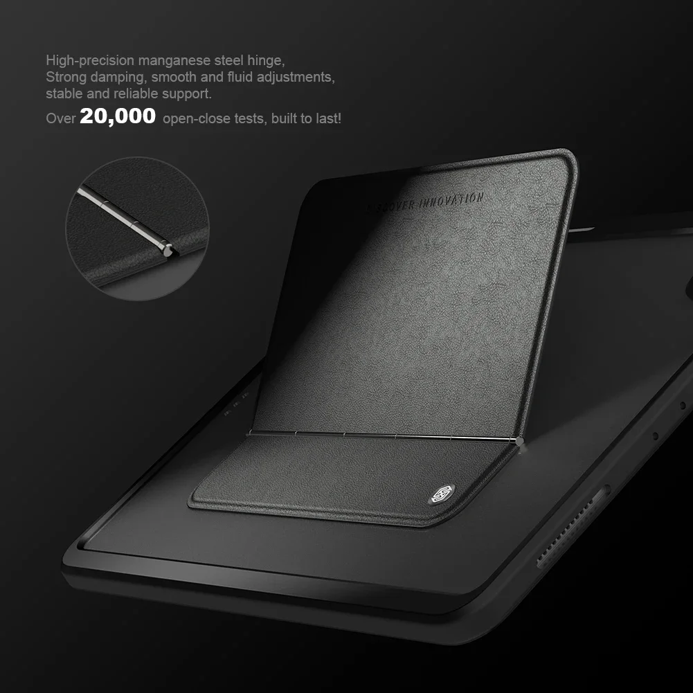 حامل iPad اللوحي NIllkin لأجهزة الأجهزة اللوحية المحمولة مقاس 9.7-11 بوصة، قاعدة جلدية ممتازة قابلة للتعديل
