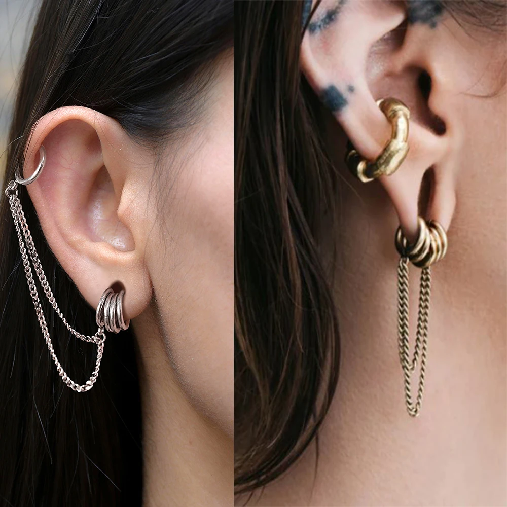 Casvort 316L Edelstahl Mode Set Piercing Frauen Körper Schmuck Hoop Tragus Clicker Ringe Knorpel Helix Ohrringe Neue – Detail 5