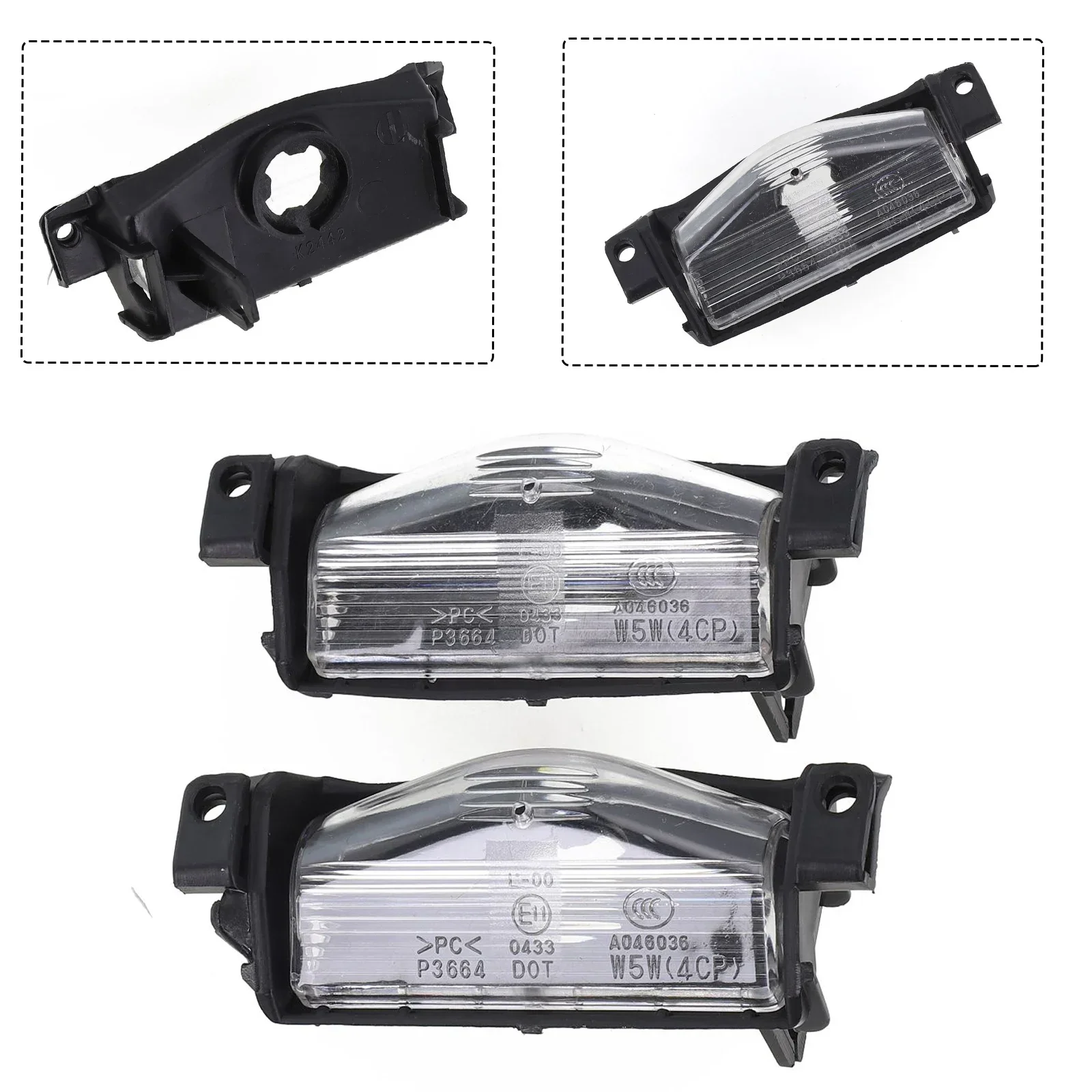 License Plate Lamp Shell Car Part Clear Housing Cover Lightweight Plastic Replacement Accessories BS1E-51-274E