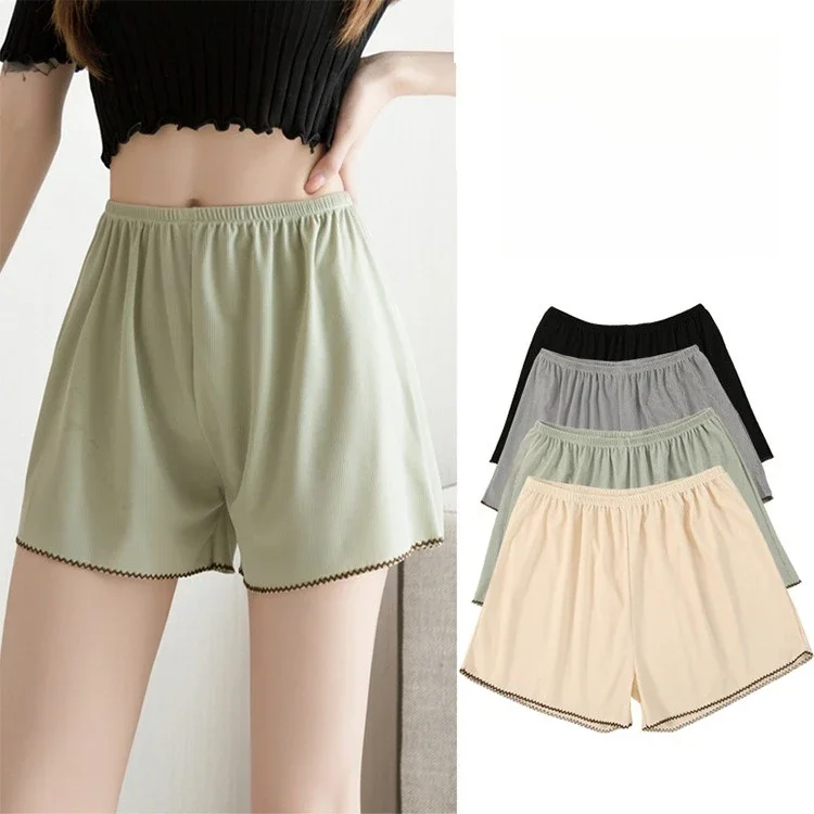 

Home Casual Women's Shorts Summer Thin Safety Pants Women's Anti-slip Safety Pants Ice Silk Leggings Wearing Loose Shorts Women