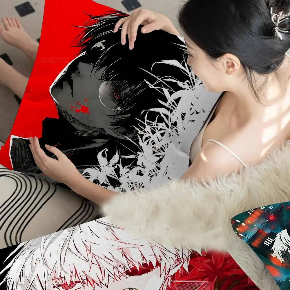 

Dark Fantasy Anime Tokyo Ghoul Pillow Gifts Home Office Furnishings Bedroom Sofa Car Cushion Cover Case 45x45cm