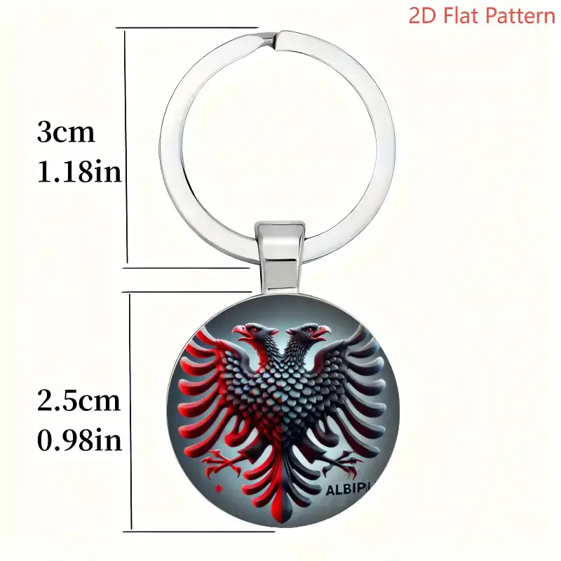 keychain albania Estonia Flag Key Chain Jewelry Round Glass Cabochon Pendant Car Handbag Keychain For Men Women