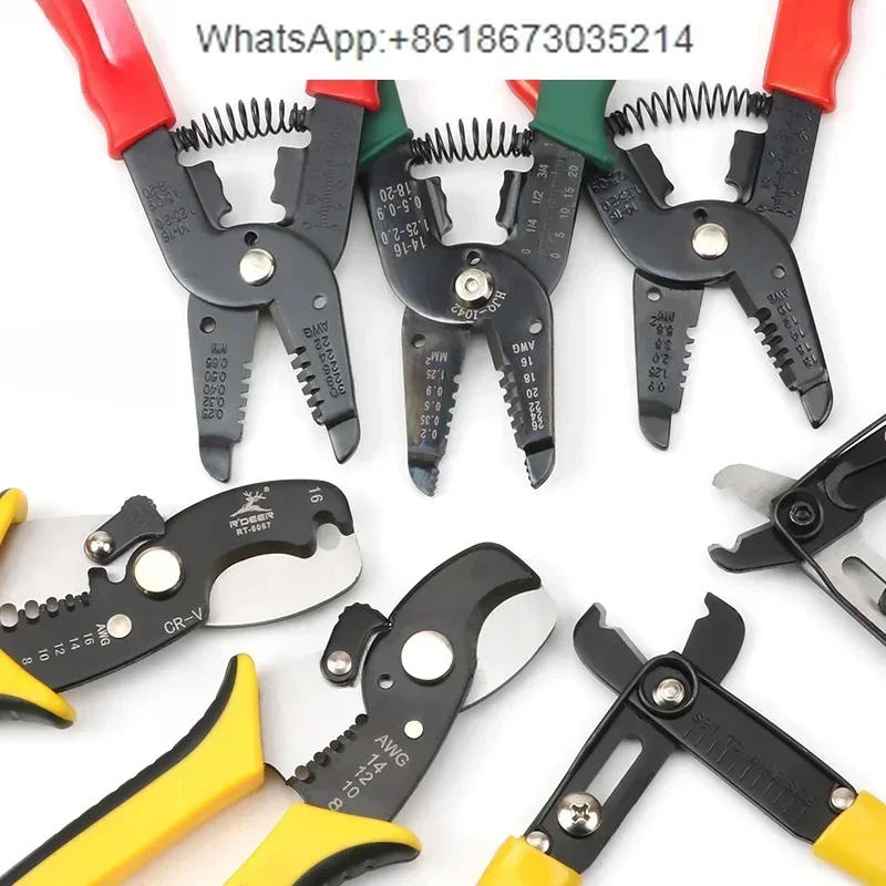 Manual   Multifunctional electrician   stripper  stripper pliers wire stripping fiber optic pliers