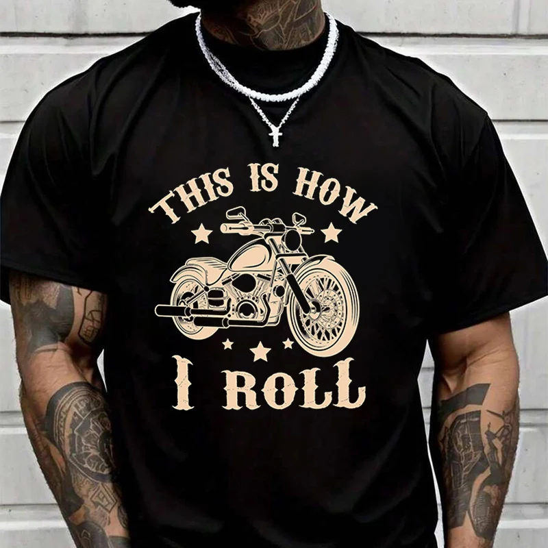 

Мужская и женская летняя футболка с принтом "This Is How I Roll", свободная, с коротким рукавом, повседневная, базовая, с круглым вырезом, однотонная, унисекс, топы