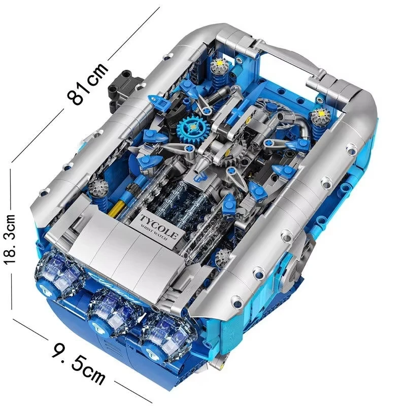 Deluxe mechanical watch building block set 1006 particles with movable gear set, collectible level creative assembly model
