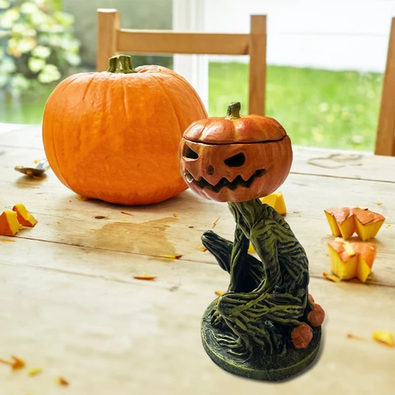 N85R-Pumpkin Portacandele Spaventoso Zucca Lanterna Candeliere Ornamenti Versatili portacandele Tealight Decorazioni per la casa