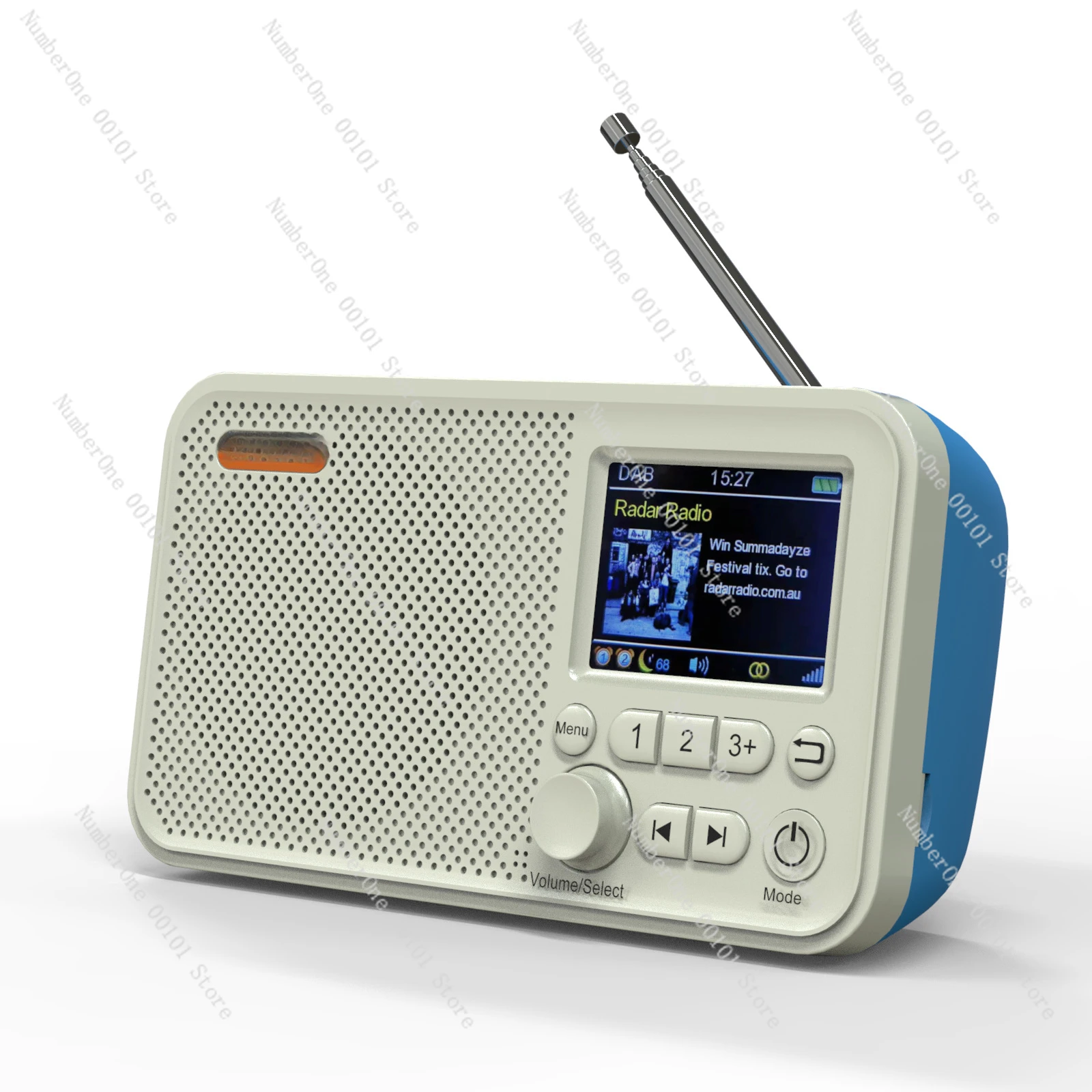 DAB digital radio 2.4-inch color screen with Bluetooth and TF card MP3 playback built-in battery