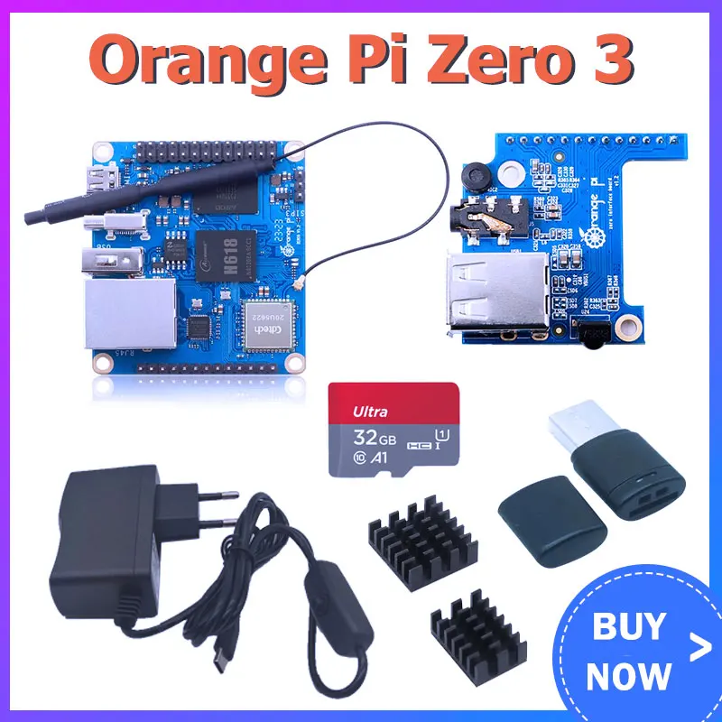 

Orange Pi Zero 3 4 Гб 2 Гб 1 ГБ ОЗУ Allwinner H618 64-Bit WiFi 5 + BT5.0 16 МБ SPI Flash Gigabit Ethernet Android 12 TV Ubuntu 22 OS