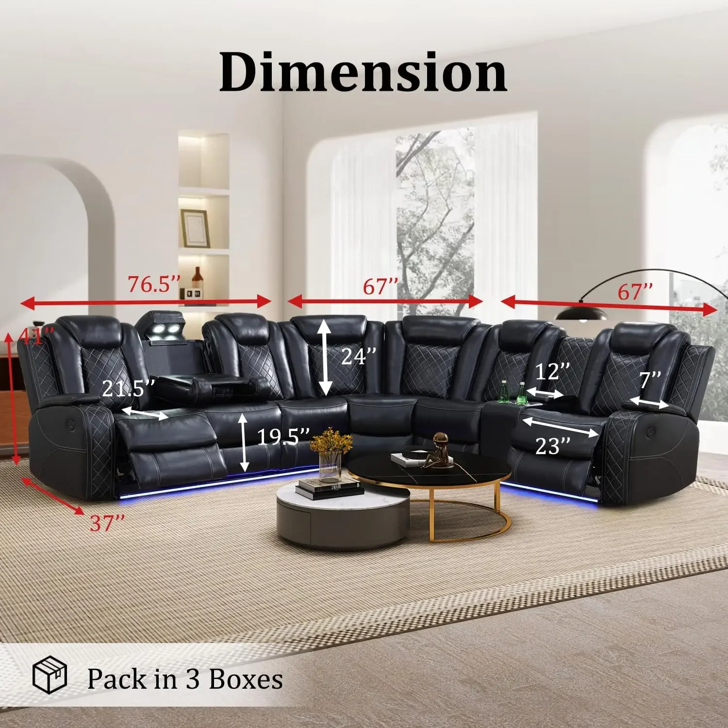 Power Reclining Sectional Sofa with USB Chargers and Storage Console 13 Sa813c55fb11341ee9ae90218e12ae5d5f Power Reclining Sectional Sofa with USB Chargers and Storage Console