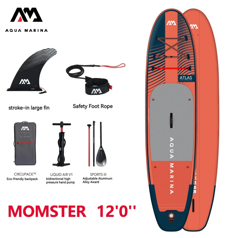 AQUA MARINA MONSTER Inflatable Stand Up Paddle Board Ultralight water sport sup Surfboard Surf Paddleboard Portable 366cm