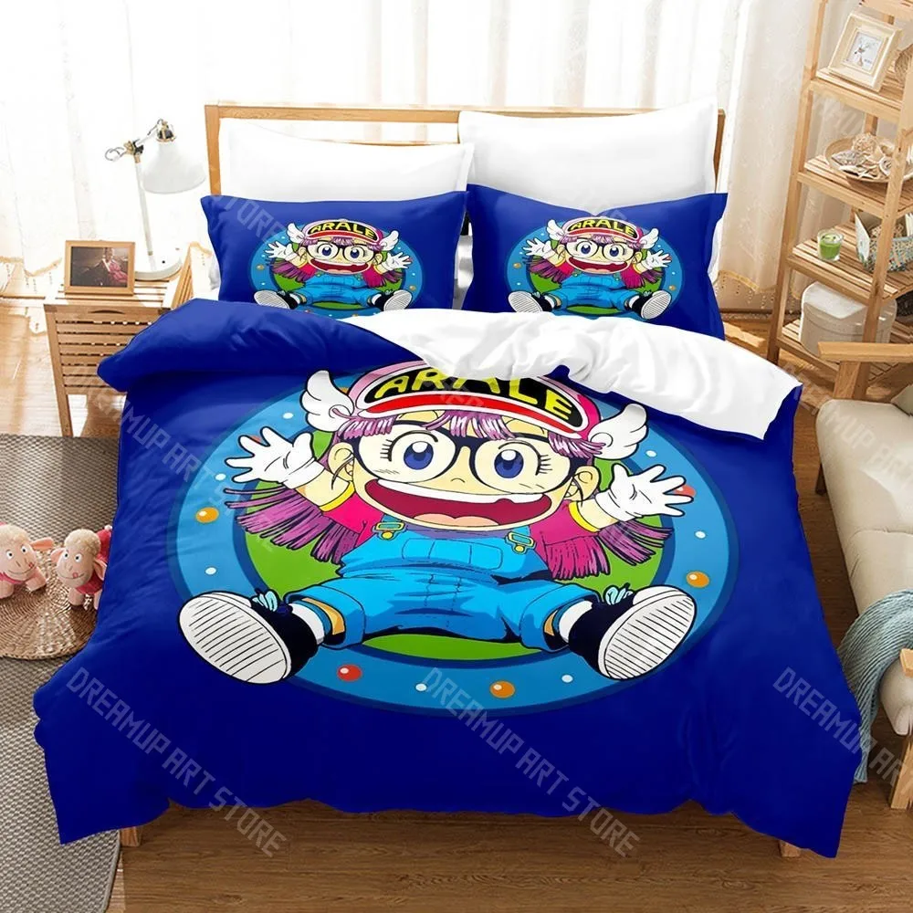 3D Printed Arale Norimaki Dr Slump Bedding Set for Boys Girls Duvet Cover Pillowcase Twin Queen King Full Single Double Sizes