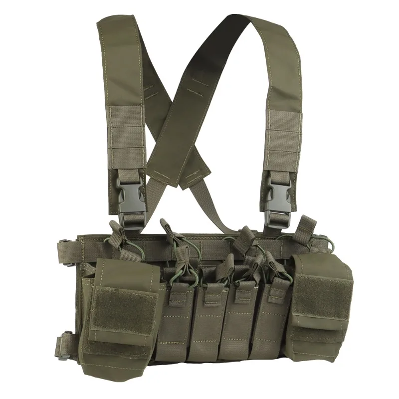 Lightweight Portable D3CRX Vest with four 9mm Multi Function Bag And Miscellaneous Storage Bag Expandable Chest Hanging Vest