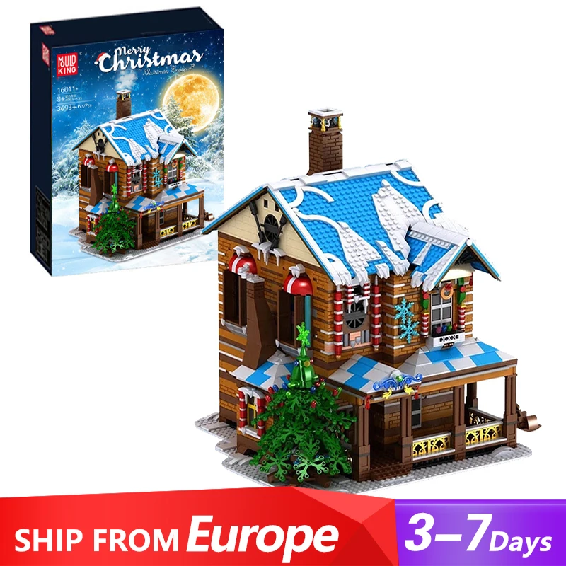 Creative Expert Modular Buildings MOC Christmas House Model 3693PCS Building Blocks Brick Toys for Christmas Day Children Gift