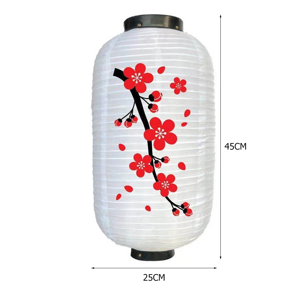 10 inch Chinese/Japanese Long Shaped Cloth DIY Red Restaurant Lantern Lantern Lamp for Home Party Hanging Lampion Decoration