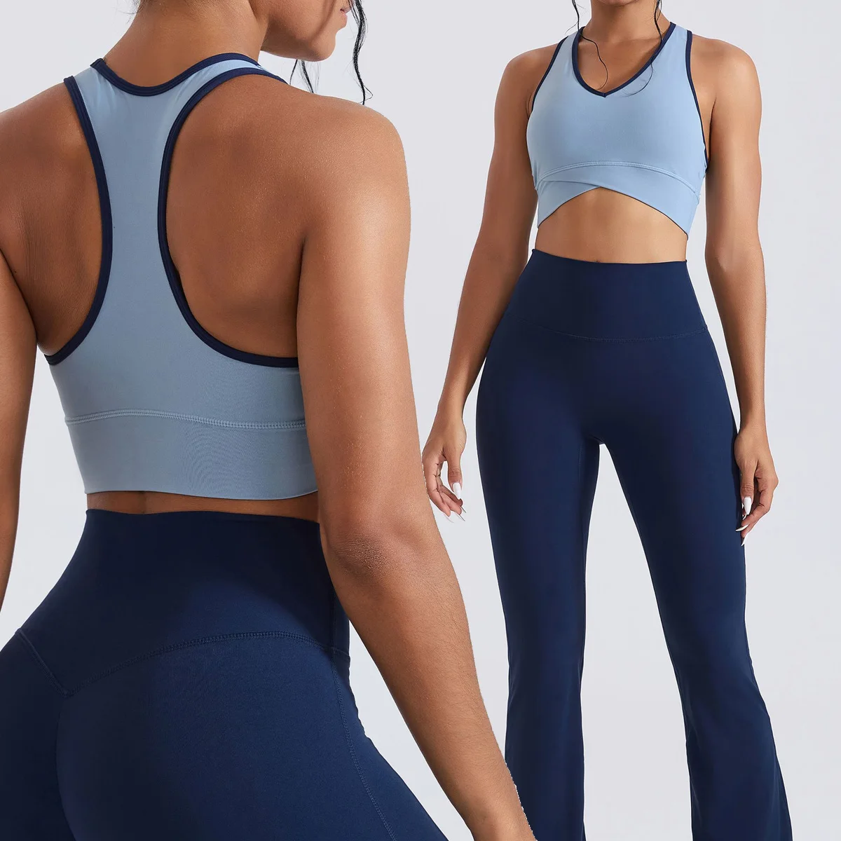 

Women Gym High Strength Sport Bra Backless Push Up Yoga Gym Crop Top with Chest Pad Girl Fitness Vest Workout Running Underwear