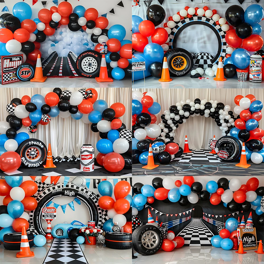 Cartoon Car Photography Background Arch Balloon Props Party Decoration Supplies Kids Birthday Backrops Studio Props Banner