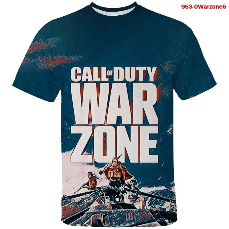 Best-selling Call of Duty: War Zone 3d Printed T-shirt Summer Men\'s Harajuku Fashion Casual Top T-shirt Running Fitness Oversize