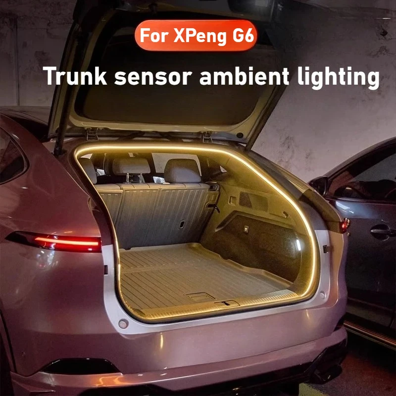 

Для Xpeng G6 атмосферный светильник багажника, светодиодная лампа, задний ящик, декоративные аксессуары