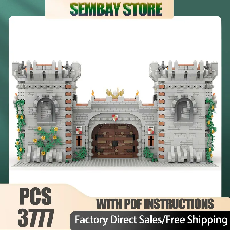 

Medieval Castle Model Moc Building Bricks Modular Medieval Castle Gate Technology Blocks Christmas DIY Toy Construction Gifts