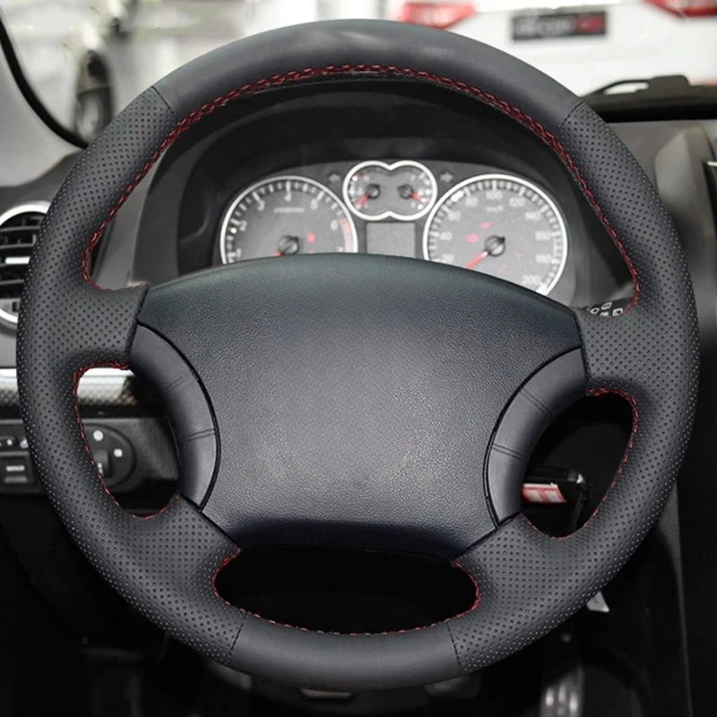 Black Artificial Leather Hand-stitched Car Steering Wheel Cover For Great Wall Haval H3 H5 Wingle 3 Wingle 5 Car Accessories