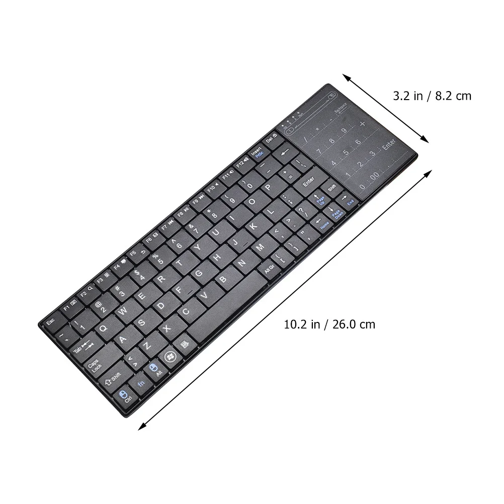 

Wireless Ultrathin Portable Keyboard Touchpad Number Keypad Wireless Computer Keyboard for Work Office Game Playing Laptop