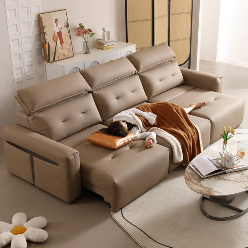 

Genuine Leather Living Room Sofas With Electric Designer Reclining Sofa Floor Lounge Divani Da Soggiorno Home Furniture