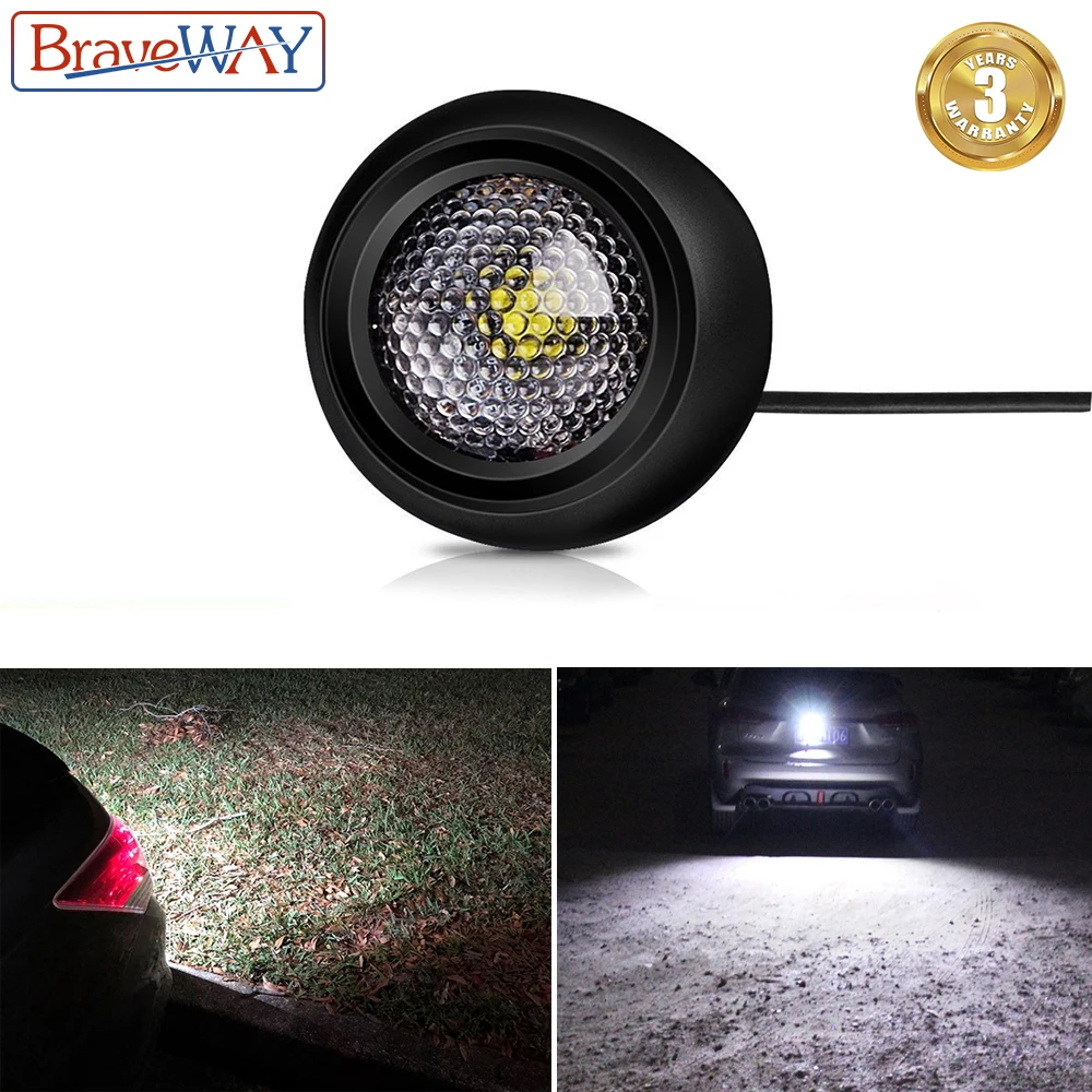 BraveWay LED Reversing Light for Car Auxiliary Led Working Light 12V Auto Lamp car accessories 1156 P21W 1157 T20 T10 LED W5W