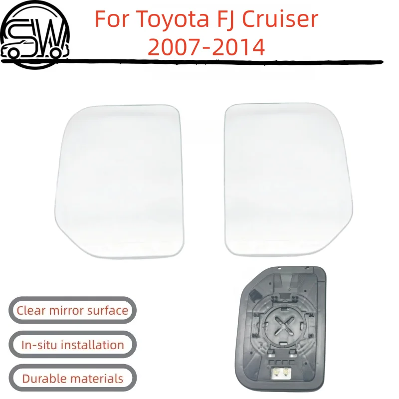 For Toyota FJ Cruiser 2007‑2014 Rearview Mirror Glass With Heating.