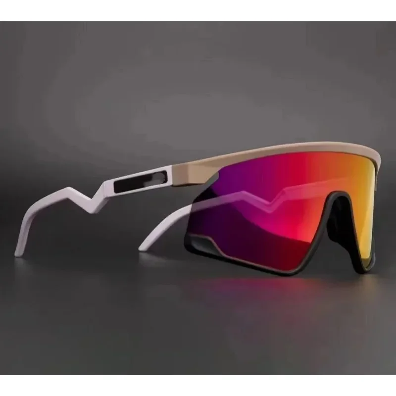 TR90 Windproof Sunglasses para homens e mulheres, óculos para esportes ao ar livre, Dustproof, Durable Frame, Road Bike, 3 Lentes