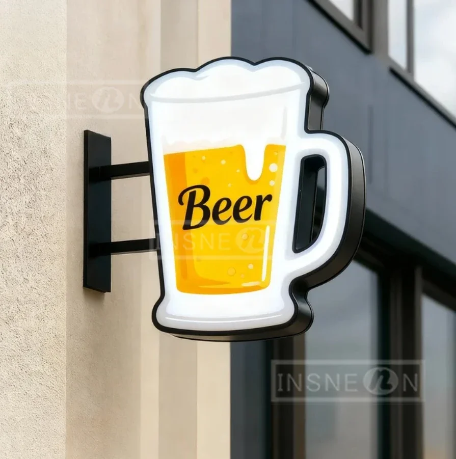 

Custom Logo Light Box Wall Signage Business Outdoor Light Sign Neon Personal Design Metal Bright Led Acrylic Letters Home Sign